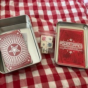 Marlboro 50th Anniversary Playing Cards w/Poker Dice &Rule Book Matching Tin Box